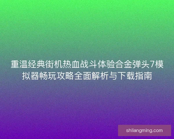 重温经典街机热血战斗体验合金弹头7模拟器畅玩攻略全面解析与下载指南 重温经典街机热血战斗体验合金弹头7模拟器畅玩攻略全面解析与下载指南