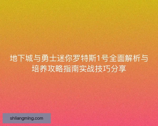 地下城与勇士迷你罗特斯1号全面解析与培养攻略指南实战技巧分享 地下城与勇士迷你罗特斯1号全面解析与培养攻略指南实战技巧分享